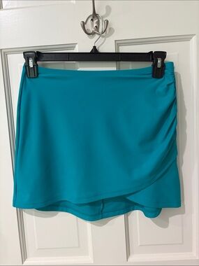 summersalt x L.L. Bean Teal Ruched Swim Coverup Skirt